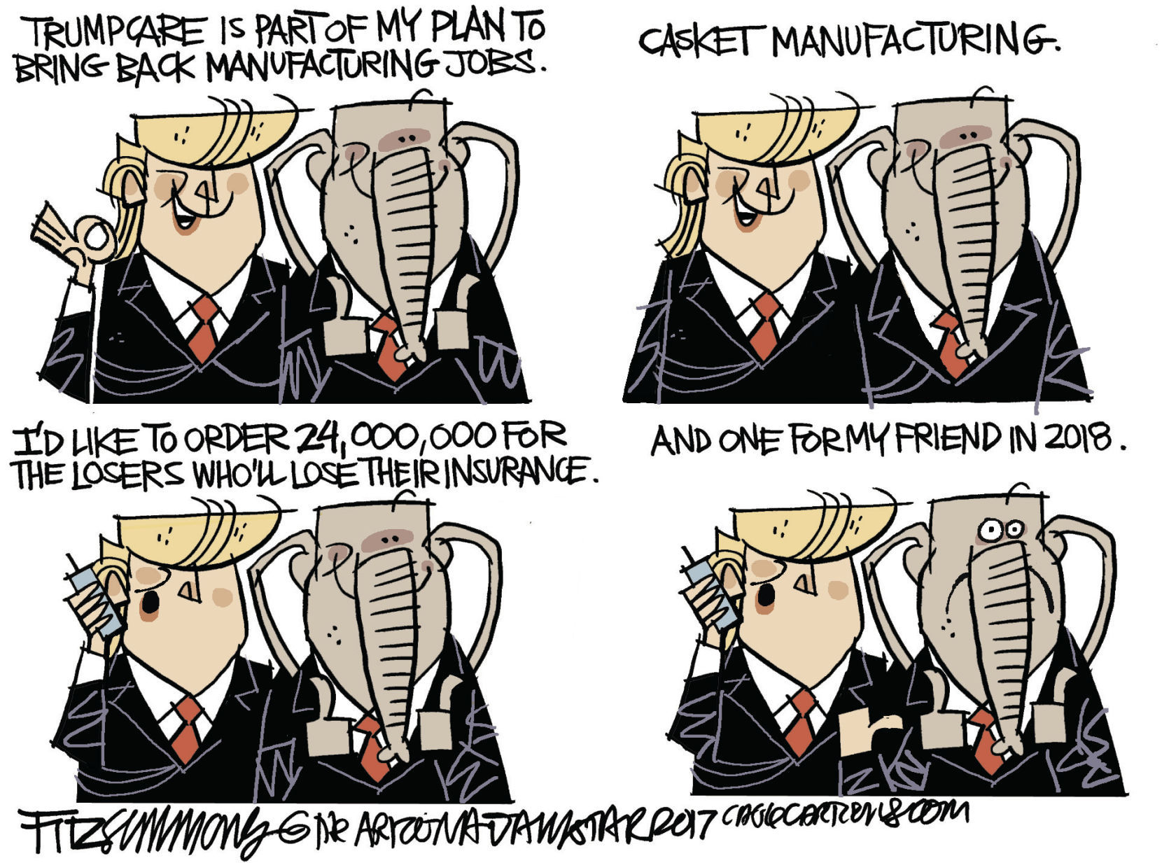 Daily Fitz Cartoon: Trumpcare